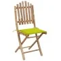 5-piece folding outdoor dining set with bamboo cushions by , Garden sets - Ref: Foro24-3063971, Price: 274,39 €, Discount: %