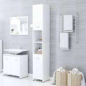 Badezimmerschrank aus Sperrholz weiß 30x30x183,5 cm von vidaXL, Badezimmermöbel - Ref: Foro24-802597, Preis: 76,53 €, Rabatt: %