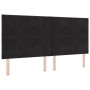 Estructura de cama con cabecera Negro 200 x 200 cm Terciopelo