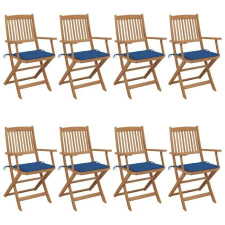 8 Stück klappbare Gartenstühle und Kissen aus massivem Akazienholz von , Gartenstühle - Ref: Foro24-3074977, Preis: 484,25 €,...