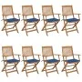 8 Stück klappbare Gartenstühle und Kissen aus massivem Akazienholz von , Gartenstühle - Ref: Foro24-3074977, Preis: 484,25 €,...