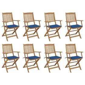 8 Stück klappbare Gartenstühle und Kissen aus massivem Akazienholz von , Gartenstühle - Ref: Foro24-3075095, Preis: 414,32 €,...