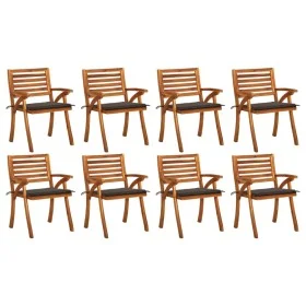 Garden chairs 8 pcs solid teak wood with cushions by , Garden chairs - Ref: Foro24-3075209, Price: 717,32 €, Discount: %