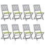 8 Stück klappbare Gartenstühle und Kissen aus massivem Akazienholz von , Gartenstühle - Ref: Foro24-3078301, Preis: 416,25 €,...