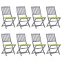 8 Stück klappbare Gartenstühle und Kissen aus massivem Akazienholz von , Gartenstühle - Ref: Foro24-3078301, Preis: 422,01 €,...
