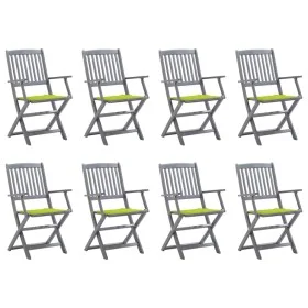 8 Stück klappbare Gartenstühle und Kissen aus massivem Akazienholz von , Gartenstühle - Ref: Foro24-3078273, Preis: 378,11 €,...