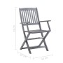 8 Stück klappbare Gartenstühle und Kissen aus massivem Akazienholz von , Gartenstühle - Ref: Foro24-3078273, Preis: 377,70 €,...