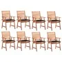 Sillas comedor de jardín y cojines 8 uds madera maciza acacia de , Sillas de jardín - Ref: Foro24-3078381, Precio: 555,86 €, ...
