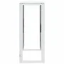 Mesa consola de acero inoxidable y vidrio plateada 70x30x70 cm de , Mesas auxiliares - Ref: Foro24-350035, Precio: 174,70 €, ...