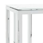 Silberner Konsolentisch aus Edelstahl und Glas, 70 x 30 x 70 cm von , Seitentische - Ref: Foro24-350035, Preis: 177,66 €, Rab...