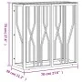 Silver stainless steel and glass console table 70x30x70 cm by , Side tables - Ref: Foro24-350035, Price: 174,70 €, Discount: %