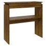 Konsolentisch aus braunem Eichensperrholz, 80 x 30 x 80 cm von , Seitentische - Ref: Foro24-815218, Preis: 43,52 €, Rabatt: %