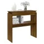 Brown oak plywood console table 80x30x80 cm by , Side tables - Ref: Foro24-815218, Price: 42,83 €, Discount: %