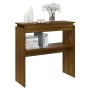 Konsolentisch aus braunem Eichensperrholz, 80 x 30 x 80 cm von , Seitentische - Ref: Foro24-815218, Preis: 43,52 €, Rabatt: %