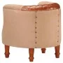Sillón de cuero auténtico y madera maciza de mango marrón by , Armchairs - Ref: Foro24-320603, Price: 216,21 €, Discount: %