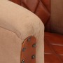 Sillón de cuero auténtico y madera maciza de mango marrón by , Armchairs - Ref: Foro24-320603, Price: 220,66 €, Discount: %