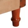 Sillón de cuero auténtico y madera maciza de mango marrón by , Armchairs - Ref: Foro24-320603, Price: 216,21 €, Discount: %