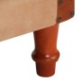 Sillón de cuero auténtico y madera maciza de mango marrón by , Armchairs - Ref: Foro24-320603, Price: 220,66 €, Discount: %