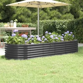 Hochbeet Pflanzkasten aus anthrazitfarbenem pulverbeschichtetem Stahl, 224x80x36 cm. von , Töpfe und Pflanzgefäße - Ref: Foro...