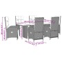 Set de comedor de jardín 7 pzas y cojines ratán sintético negro by , Garden sets - Ref: Foro24-3213520, Price: 891,25 €, Disc...