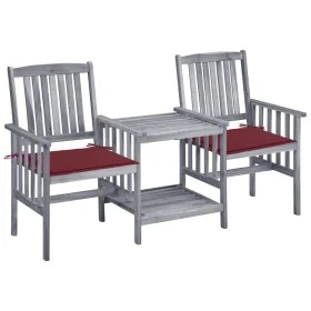 Gartenstühle mit Tisch und Kissen aus massivem Akazienholz von , Gartensets - Ref: Foro24-3061311, Preis: 161,41 €, Rabatt: %