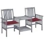 Garden chairs with table and solid acacia wood cushions by , Garden sets - Ref: Foro24-3061311, Price: 161,41 €, Discount: %