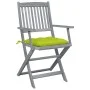 Klappbare Gartenstühle, 6 Stück, Kissen aus massivem Akazienholz von , Gartenstühle - Ref: Foro24-3065433, Preis: 291,49 €, R...
