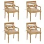 Batavia chairs 4 units solid teak wood with cushions by , Garden chairs - Ref: Foro24-3073298, Price: 495,08 €, Discount: %