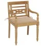Batavia chairs 4 units solid teak wood with cushions by , Garden chairs - Ref: Foro24-3073298, Price: 495,08 €, Discount: %