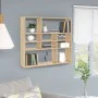 Estantería de pared contrachapada color roble 90x16x78 cm de vidaXL, Estantes y estanterías - Ref: Foro24-802942, Precio: 44,...
