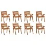 Gartenstühle 8 Stück aus massivem Teakholz mit Kissen von , Gartenstühle - Ref: Foro24-3075207, Preis: 726,59 €, Rabatt: %