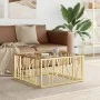 Goldener Couchtisch aus Edelstahl und Glas, 80x80x40 cm von , Couchtisch - Ref: Foro24-350058, Preis: 217,38 €, Rabatt: %
