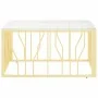 Goldener Couchtisch aus Edelstahl und Glas, 80x80x40 cm von , Couchtisch - Ref: Foro24-350058, Preis: 217,38 €, Rabatt: %