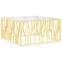Mesa de centro acero inoxidable y vidrio 100x100x50 cm de , Mesas de centro - Ref: Foro24-350066, Precio: 262,21 €, Descuento: %