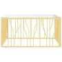 Mesa de centro acero inoxidable y vidrio 100x100x50 cm de , Mesas de centro - Ref: Foro24-350066, Precio: 258,35 €, Descuento: %