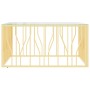 Mesa de centro acero inoxidable y vidrio 100x100x50 cm de , Mesas de centro - Ref: Foro24-350066, Precio: 262,21 €, Descuento: %