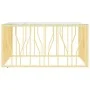 Mesa de centro acero inoxidable y vidrio 100x100x50 cm de , Mesas de centro - Ref: Foro24-350066, Precio: 258,35 €, Descuento: %