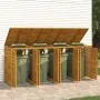Shed for 4 acacia wood trash cans 280x89x117cm by , Waste container supports - Ref: Foro24-3155241, Price: 630,62 €, Discount: %