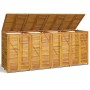 Shed for 4 acacia wood trash cans 280x89x117cm by , Waste container supports - Ref: Foro24-3155241, Price: 660,48 €, Discount: %