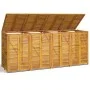 Shed for 4 acacia wood trash cans 280x89x117cm by , Waste container supports - Ref: Foro24-3155241, Price: 630,62 €, Discount: %