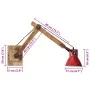 Lámpara de pared rojo desgastado 25 W E27 96x15x20 cm de , Lámparas - Ref: Foro24-371843, Precio: 44,92 €, Descuento: %