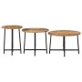 Stackable coffee tables 3 pieces solid mango wood and iron by , Coffee table - Ref: Foro24-371971, Price: 71,17 €, Discount: %