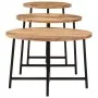Stackable coffee tables 3 pieces solid mango wood and iron by , Coffee table - Ref: Foro24-371971, Price: 71,17 €, Discount: %
