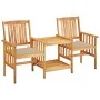 Sillas y mesita de jardín con cojines madera maciza acacia von , Gartensets - Ref: Foro24-3061278, Preis: 149,44 €, Rabatt: %