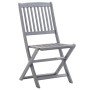 Sillas de jardín plegables 8 uds y cojines madera maciza acacia by , Garden chairs - Ref: Foro24-3078300, Price: 422,30 €, Di...