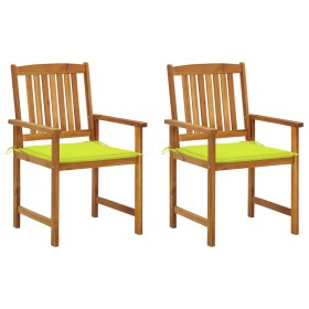 Sillas de jardín con cojines 2 unidades madera maciza de acacia de , Sillas de jardín - Ref: Foro24-3061189, Precio: 151,48 €...