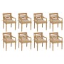 Sillas Batavia 8 unidades madera maciza de teca con cojines de , Sillas de jardín - Ref: Foro24-3073352, Precio: 1,00 €, Desc...