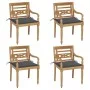 Batavia chairs 4 units solid teak wood with cushions by , Garden chairs - Ref: Foro24-3073295, Price: 503,57 €, Discount: %