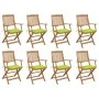 8 Stück klappbare Gartenstühle und Kissen aus massivem Akazienholz von , Gartenstühle - Ref: Foro24-3075096, Preis: 437,42 €,...