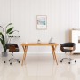 Swivel office chair with curved wood and gray fabric by vidaXL, Office chairs - Ref: Foro24-3054834, Price: 153,88 €, Discoun...